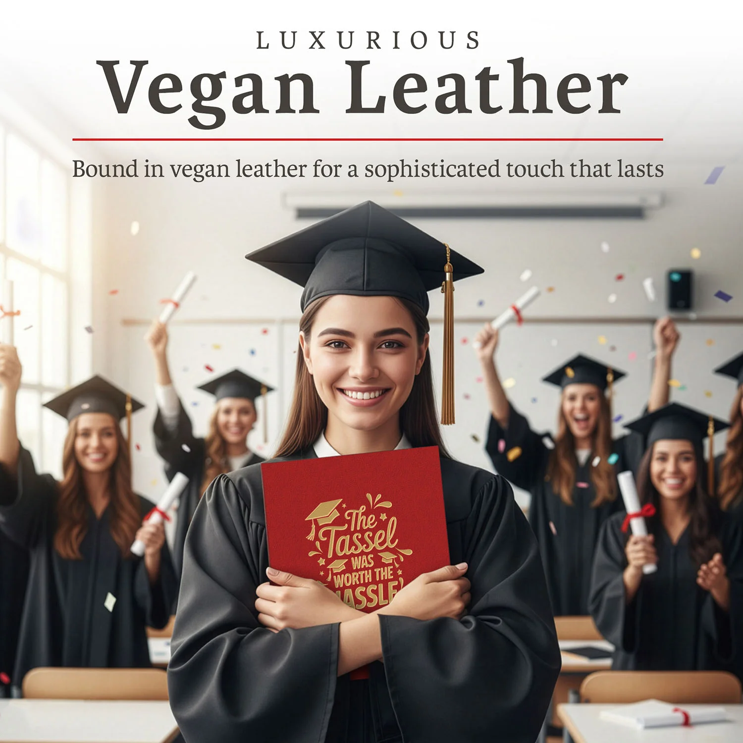 Graduation Guest Book Alternative – The Tassel Was Worth the Hassle (RED)